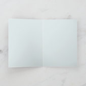 Elegant Snowy Christmas Tree Mint Green Karte (Innenseite)