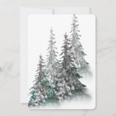 Elegant Snowy Forest Christmas Tree holiday Card Einladung (Rückseite)