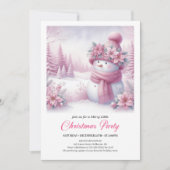 Elegant Snowy Forest Kids Editable Christmas Einladung (Vorderseite)