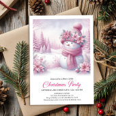 Elegant Snowy Forest Kids Editable Christmas Einladung