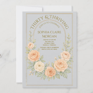 Elegant Soft Arch Garden Floral Birthday Einladung