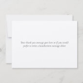 Elegant Soft Blätter Grüne Rustikale Vielen Dank Dankeskarte (Rückseite)