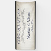 Elegant Soft Blätter Script Wedding Banner (Vertikal)