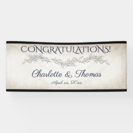 Elegant Soft Blätter Script Wedding Banner