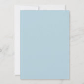 Elegant Soft Blue Classic Hochzeit Einladung (Rückseite)