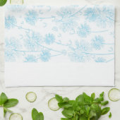 Elegant Soft Blue Dandelion Geschirrtuch (Gefaltet)