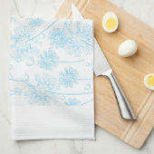 Elegant Soft Blue Dandelion Geschirrtuch (Viertel Falte)