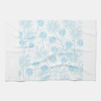 Elegant Soft Blue Dandelion Geschirrtuch