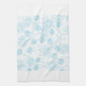 Elegant Soft Blue Dandelion Geschirrtuch (Vertikal)