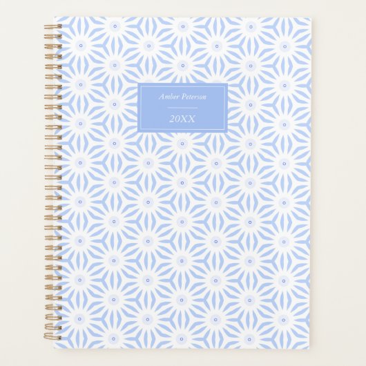 Elegant Soft Blue Geometric  Planer (Vorderseite)