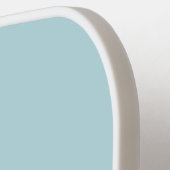 Elegant Soft Blue Minimal Name und Monogramm Pickleball Schläger (Linke Seite)