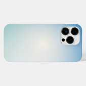  Elegant Soft Blue & White Ombre  iPhone Hülle (Rückseite (Horizontal))