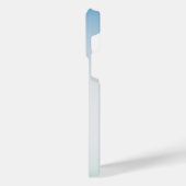  Elegant Soft Blue & White Ombre  iPhone Hülle (Linke Seite)