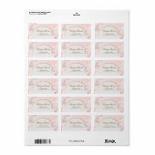 Elegant Soft Blush Pink Cherry Blossom Address  Adressaufkleber (Vorne)