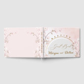 Elegant Soft Blush Pink Cherry Blossom Wedding Gästebuch (Voll)