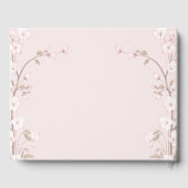 Elegant Soft Blush Pink Cherry Blossom Wedding Gästebuch (Rückseite)