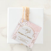 Elegant Soft Blush Pink Cherry Blossom Wedding Geschenkanhänger (Beispiel)
