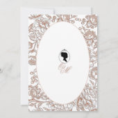 Elegant Soft Botanical Garden Bridgerton Wedding Einladung (Rückseite)