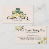 Elegant Soft Candle Soy Wax Homemade daisy Visitenkarte (Vorne/Hinten)