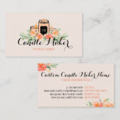 Elegant Soft Candle Soy Wax Homemade Visitenkarte (Vorne/Hinten)