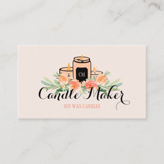 Elegant Soft Candle Soy Wax Homemade Visitenkarte (Vorderseite)