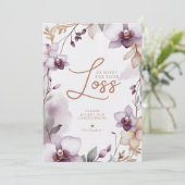 Elegant Soft Colors Floral Orchids Frame Sympathy (Stehend Vorderseite)