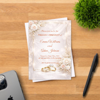 Elegant Soft Floral Wedding Invitation Acryleinladungen