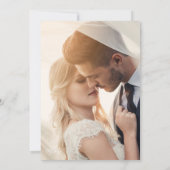 Elegant Soft Focus Custom Photo Portrait Wedding Einladung (Rückseite)