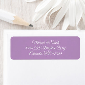 Elegant Soft Pastel Purple Return Address