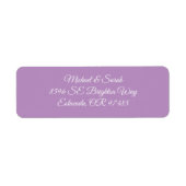 Elegant Soft Pastel Purple Return Address (Vorne)