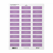 Elegant Soft Pastel Purple Return Address (Vorne)