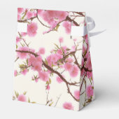 Elegant Soft Pink Cherry Blossom Florals Geschenkschachtel (Rückseite)