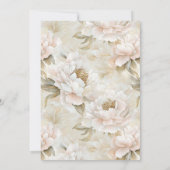 Elegant Soft Pink Ivory Peony 99th Birthday  Einladung (Rückseite)