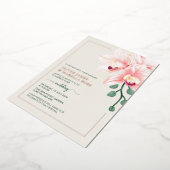 Elegant Soft Pink Orchid Einladung zur Hochzeit | (Gedreht)