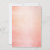 Elegant Soft Pink Peach Floral Boho Baby Dusche Einladung (Rückseite)