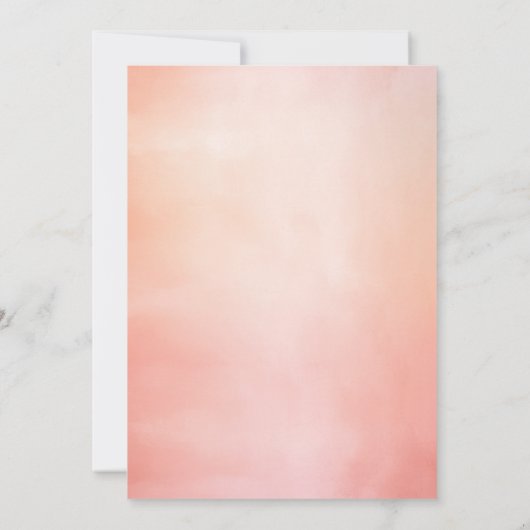 Elegant Soft Pink Peach Floral Boho Hochzeit Einladung (Rückseite)