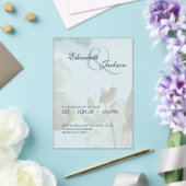 Elegant Soft Romantic Botanical Script Wedding  Acryleinladungen (In Situ (Hochzeit))
