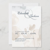Elegant Soft Romantic Botanical Script Wedding  Einladung (Vorderseite)