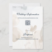 Elegant Soft Romantic Botanical Script Wedding  Einladung (Rückseite)