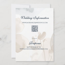 Elegant Soft Romantic Botanical Script Wedding  Einladung