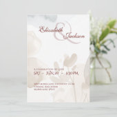 Elegant Soft Romantic Botanical Script Wedding  Einladung (Stehend Vorderseite)