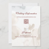 Elegant Soft Romantic Botanical Script Wedding  Einladung (Rückseite)
