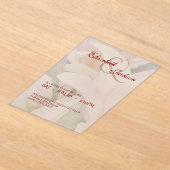 Elegant Soft Romantic Floral Lily Script Wedding Acryleinladungen (Ablage )