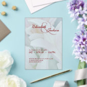 Elegant Soft Romantic Floral Lily Script Wedding Acryleinladungen (In Situ (Hochzeit))