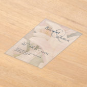 Elegant Soft Romantic Floral Lily Script Wedding Acryleinladungen (Ablage )