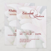 Elegant Soft Romantic Floral Lily Script Wedding Einladung (Vorne/Hinten)