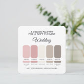 Elegant Soft Rose Wedding Color Palette Card Einladung (Stehend Vorderseite)