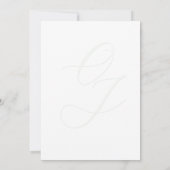 Elegant Soft Sage Green Calligraphy Wedding Einladung (Rückseite)