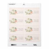 Elegant Soft White Pumpkin Blush Floral Address La (Vorne)