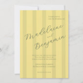 Elegant Soft Yellow Wedding Invitation Einladung (Vorderseite)